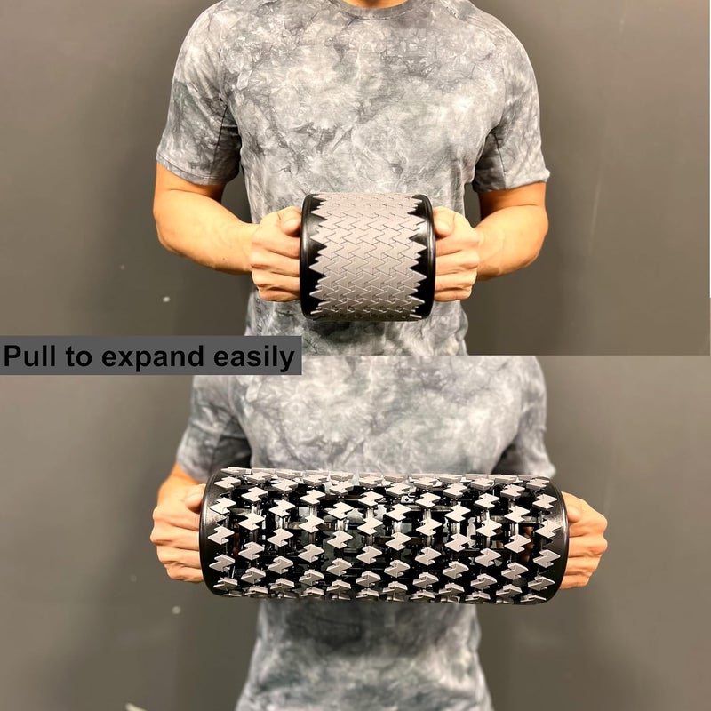 Fitster أسطوانة فوم قابلة للطي للتمارين والتعافي (13 بوصة)، سهلة الحمل بحجم 5.5 بوصة (رمادي) - Image 3